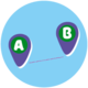 Icon of two distance markers